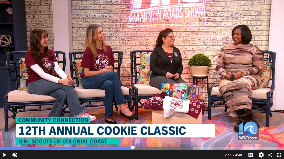 Girl Scout Cookie Classic Run volunteers appeared on the Hampton Roads Show