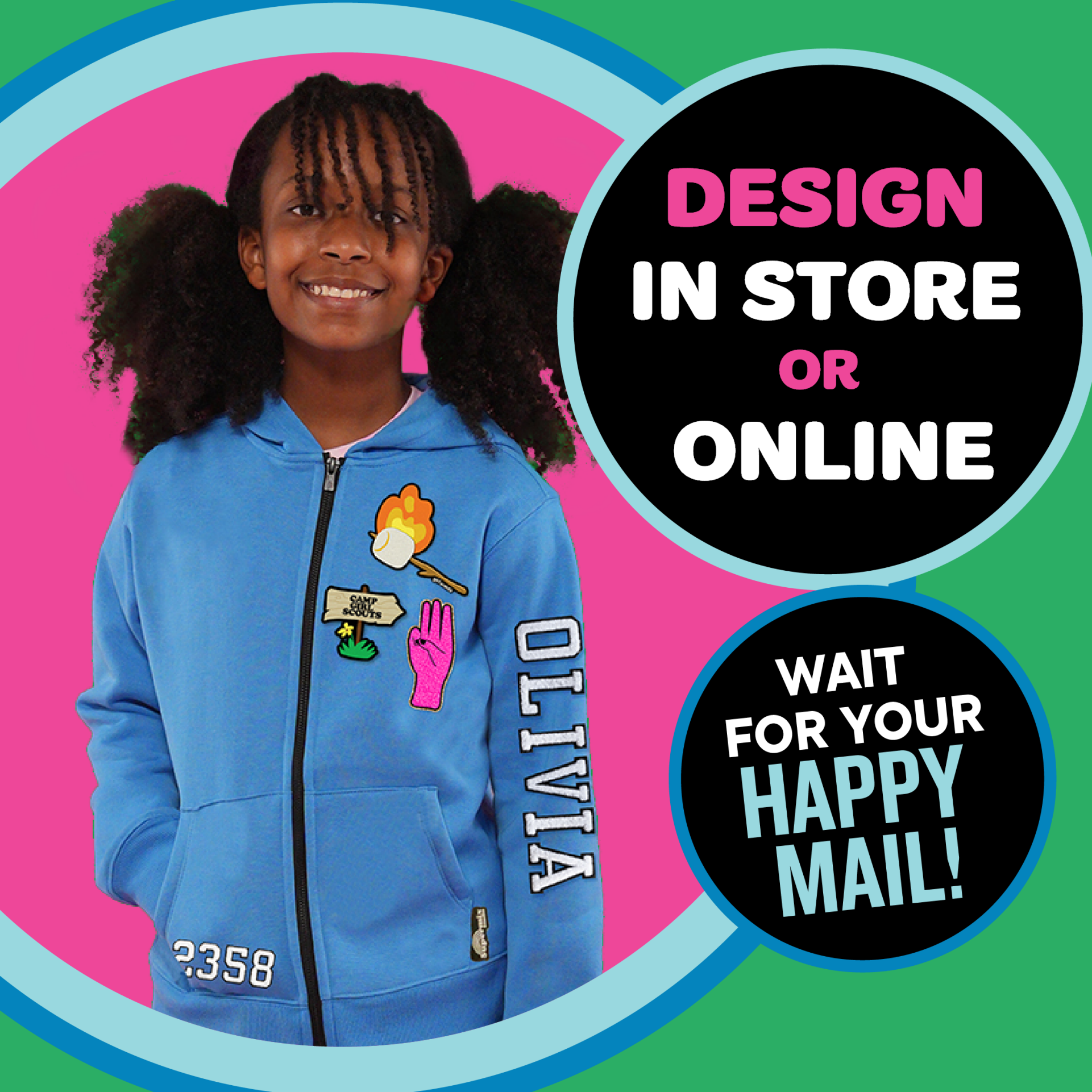Supermix Kiosk: Create and customize your own Girl Scout gear, or design from home at supermixstudio.com/gsccc.