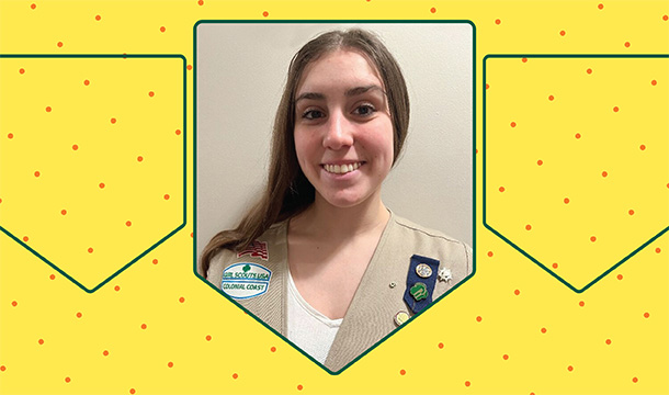 Girl Scout Ambassador Emma R. earned the highest award in Girl Scouting for ensuring members of her community have access to hands-on agricultural experiences when visiting the Southhampton County 4-H Club livestock barn with her project, "Planting the Seeds to Reroot Our Agriculture."